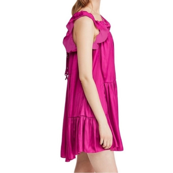Free People Want Your Love Fuchsia Summer Dress Medium - Picture 3 of 12